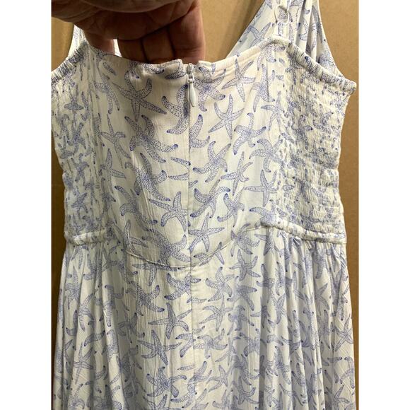 BOGO FREE! FAT FACE Ivory/Indigo TIBBY Starfish Midi Dress ECO-Responsible Sz 6 - Picture 14 of 16